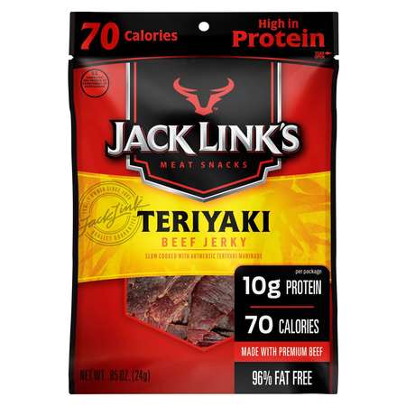 JACK LINKS Jack Link's Beef Jerky Teriyaki .85 oz., PK48 10000007717